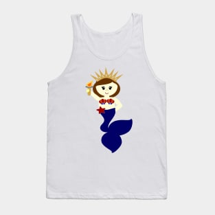 4th of July Mermaid Patriotic Gift for Women and Girl Tank Top